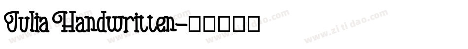 Julia Handwritten字体转换